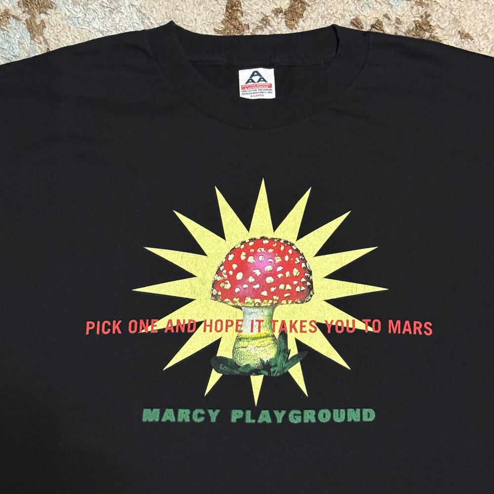 Vintage Marcy Playground Mushroom Wave Motion Gun Shirt Size XL 90s